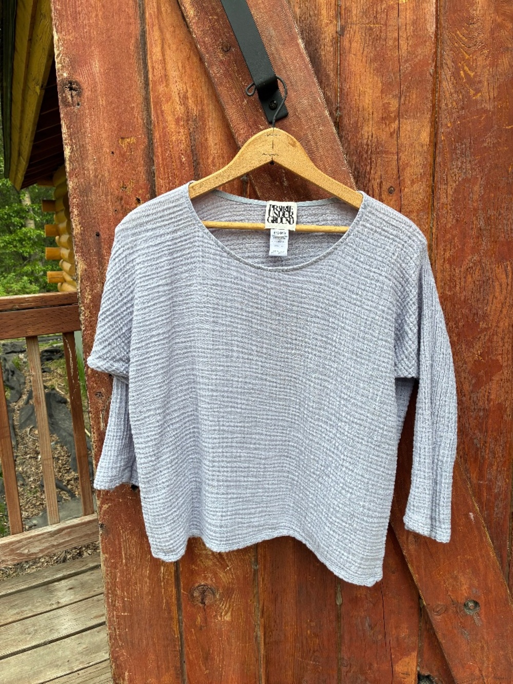 Prairie Underground, Third Wave style gauze top in periwinkle, size S/M